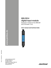 janitza 800-DI14 User Manual And Technical Data