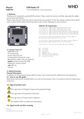 WHD 113-015-04-001-01 Manual