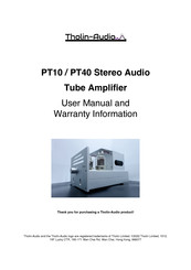 Tholin-Audio PT10 User Manual And Warranty