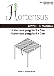 Hortensus HOR-PERG3X3 Owner's Manual