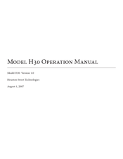 Vicpas Houston Street H30-6015 Operation Manual