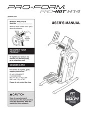 ICON Health & Fitness PFEL01421.0 User Manual