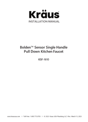 Kraus Bolden KSF-1610 Installation Manual