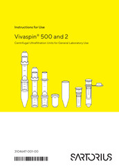 Sartorius Vivaspin 500 Instructions For Use Manual