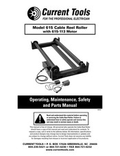 Current Tools 615 Operating, Maintenance, Safety And Parts Manual