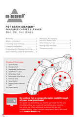 Bissell PET STAIN ERASER 3180 Series Manual
