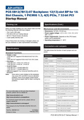 Advantech PCE-5B12-07 Startup Manual