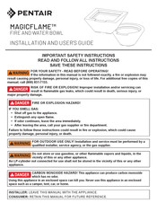 Pentair MagicFlame 580170 Installation And User Manual