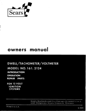 Sears 161.2124 Owner's Manual