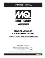 MQ Multiquip J36B65 Operation Manual