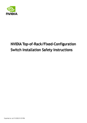 Nvidia QM87 Series Assembly Installation Safety Instructions