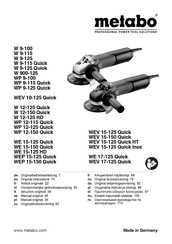 Metabo 600472000 Original Instructions Manual