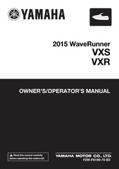 Yamaha WaveRunner VXR 2015 Owner's/Operator's Manual