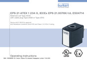 Burkert IECEx EPS 21.0078X/UL E504714 Operating Instructions Manual