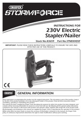 Draper STORMFORCE STNEKHDSF Instructions Manual