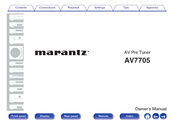 Marantz AV7705 Owner's Manual