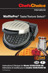 Chef's Choice WafflePro Texture Select Instructions & Recipes