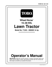 Toro Wheel Horse 15 38 HXL Operator's Manual