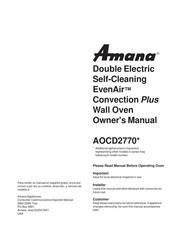 Amana EvenAir Plus Owner's Manual