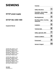 Siemens SITOP SEL1200 8 x 10 A Equipment Manual