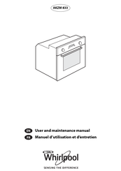 Whirlpool AKZM 833 User And Maintenance Manual