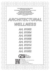 Gessi ARCHITECTURAL WELLNESS 61031 Manual