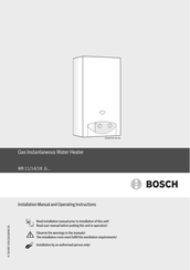 Bosch WR 11 G Series Installation Manual And Operating Instructions