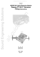 Yaesu NEDSP1061 Fitting Instructions Manual