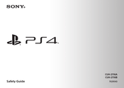 Sony PS4 CUH-2116B Safety Manual