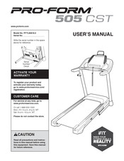 Proform 505 best sale cst manual