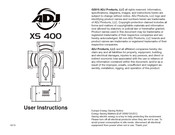 ADJ XS 400 User Instructions