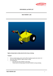 Multi-Mover L25S User Manual And Parts List