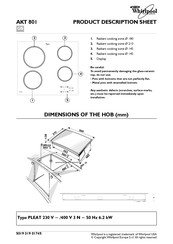Whirlpool AKT 801 Product Description Sheet