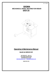 BN Products SIGMA DSX 25 Operating & Maintenance Manual