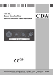 CDA HVG 93 Series Manual For Installation, Use And Maintenance