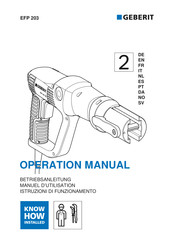 Geberit EFP 203 Operation Manual