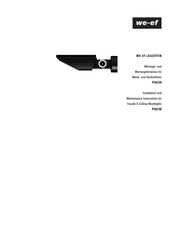 We-Ef PIA230 Installation And Maintenance Instructions Manual