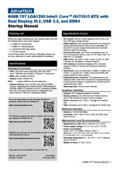 Advantech AIMB-707 Startup Manual