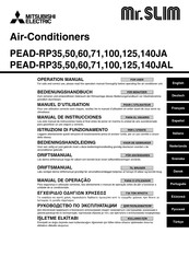 Mitsubishi Electric Mr.Slim PEAD-125JAL Operation Manual