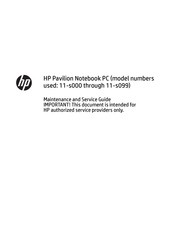 HP Pavilion 11-s099 Maintenance And Service Manual