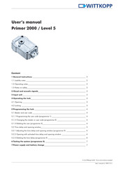 Wittkopp Primor 2000 User Manual