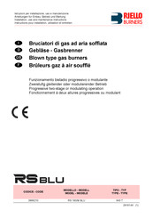 Riello Burners RS 160/M BLU Installation, Use And Maintenance Instructions