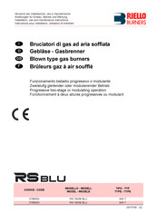 Riello Burners RS 160/M BLU Installation, Use And Maintenance Instructions