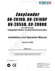 AV-CAD EasyLoader AV-2088D Installation And Operation Manual