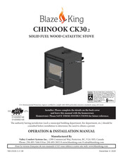 Blaze King CHINOOK CK30.2 Operation & Installation Manual