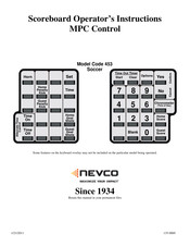 Nevco 453 Soccer Operator Instructions Manual