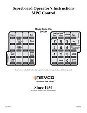 Nevco 156 Soccer Operator Instructions Manual