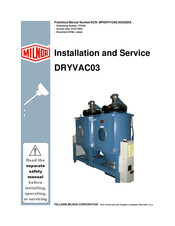 Milnor DRYVAC03 Installation And Service