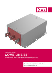 KEB COMBILINE E6 Series Instructions For Use Manual