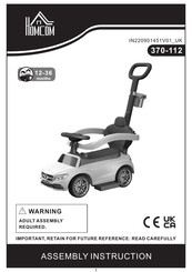 HOMCOM 370-112 Assembly Instruction Manual